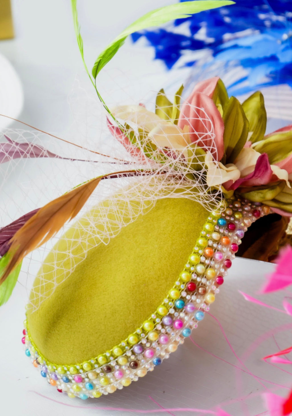 The Emerald Meadow Crown Fascinator Hat - From Nigeria