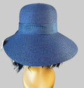 Chic Derby Sun Floppy Brim Hat - Blue