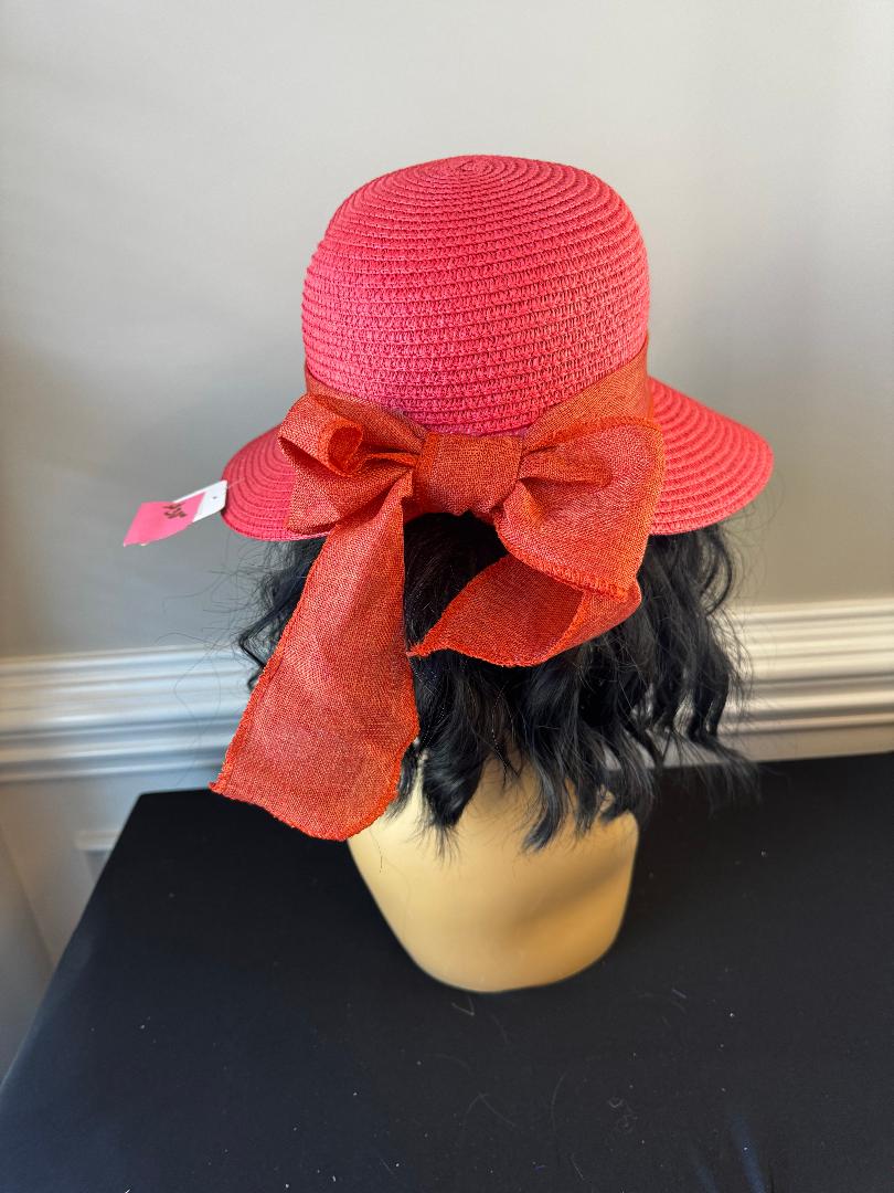 Chic Derby Sun Floppy Brim Hat - Redish Pink