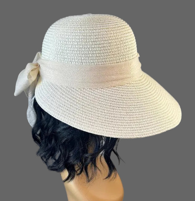 Chic Derby Sun Floppy Brim Hat - Beige
