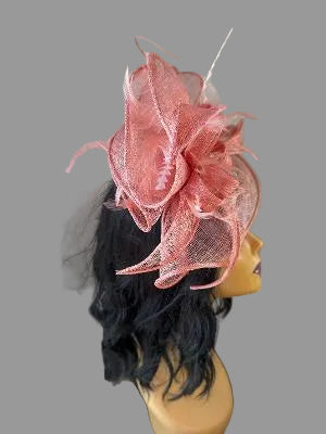 Salmon Pink Hooray Fascinator