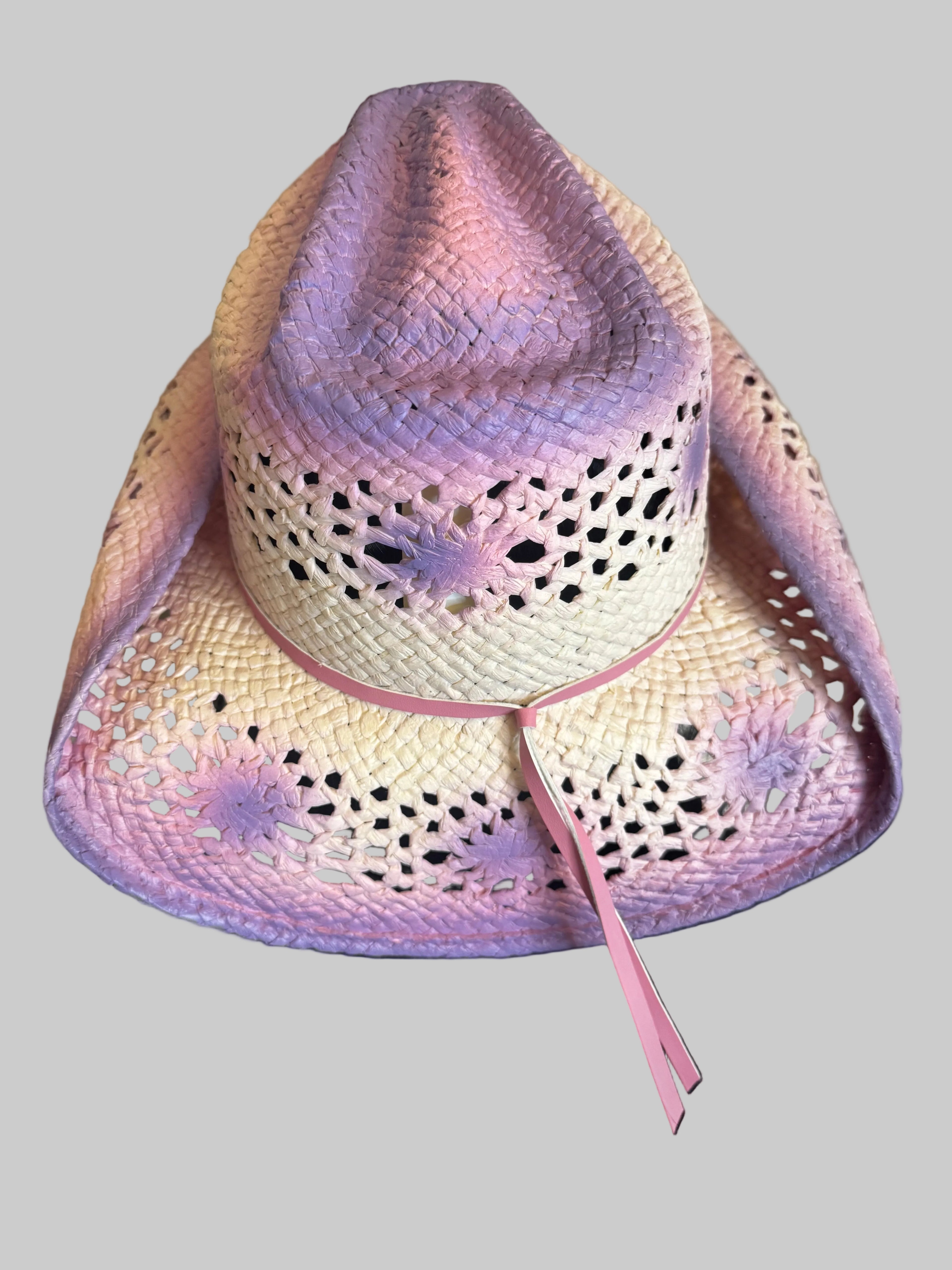 Purple and Pink Ombre Sculpted Western Hat