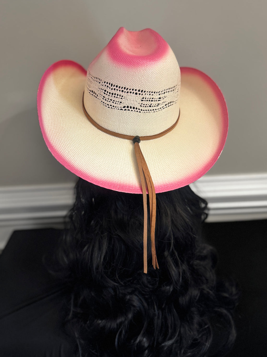 Pink & White Ombre Sculpted Cowboy Hat