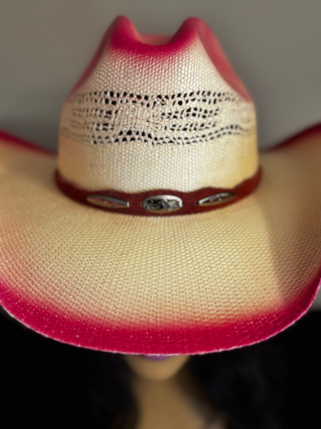 Pink & White Ombre Sculpted Cowboy Hat