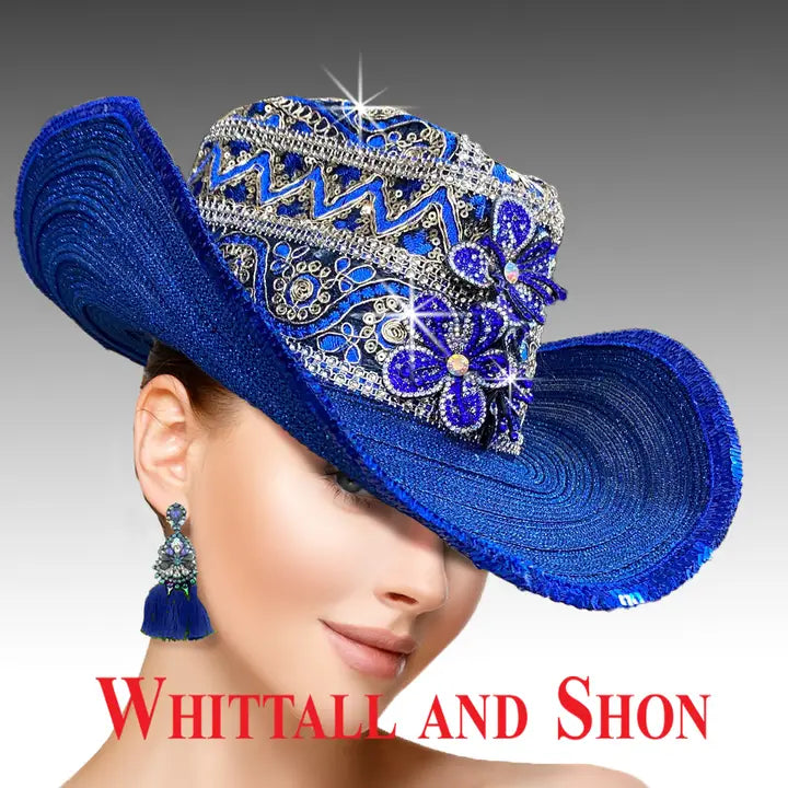 Blue & Gold Western Hat - Boots on the Ground