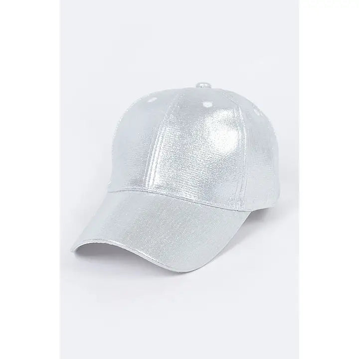 Chic Silver Metallic Cap