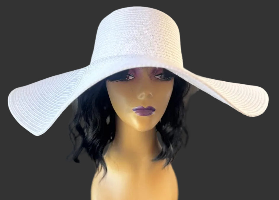 White Floppy Summer Beach Hat