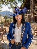Blue & Gold Western Hat - Boots on the Ground