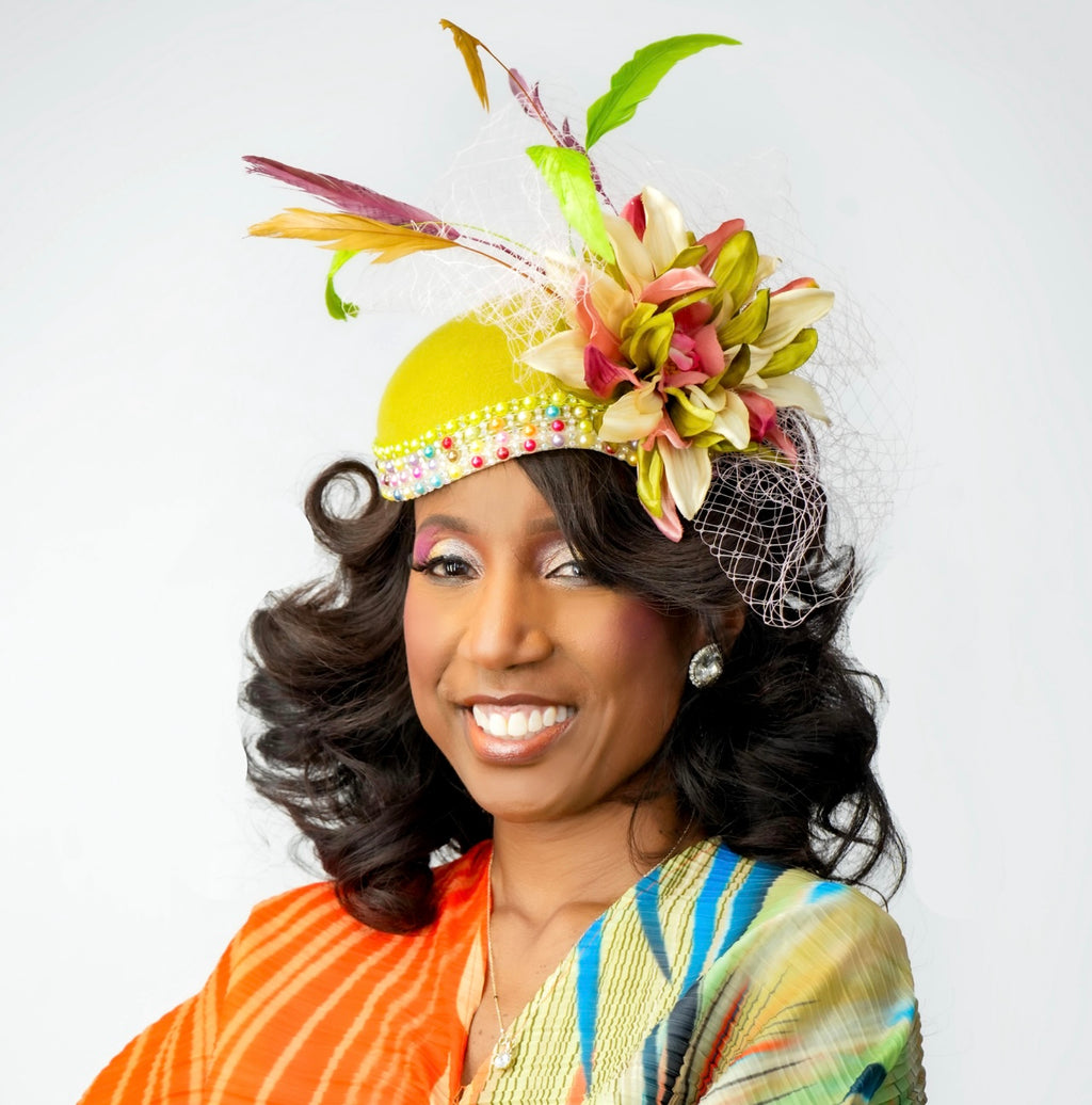 The Emerald Meadow Crown Fascinator Hat - From Nigeria