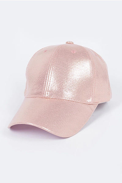 Chic Pink Metallic Cap