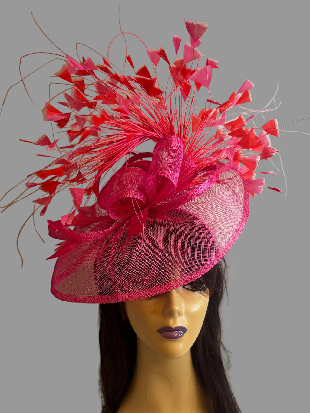 Allure in Hot Pink Bloom Fascinator