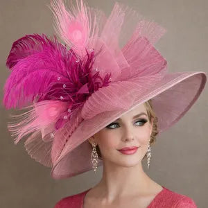 Lavendar and Violet Feather Kentucky Derby Hat - Made To Order