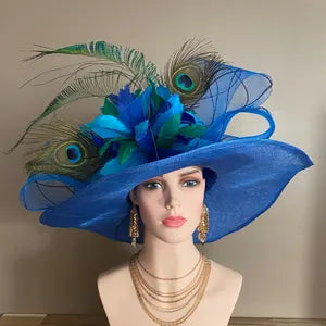 A Peacock Feather Paradise Kentucky Derby Hat