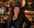 Black & Silver Beaded Western Hat