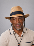 Wide Brim Straw Sun Hat - Khaki