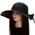 Chic Derby Sun Visor Floppy Brim Hat - Black