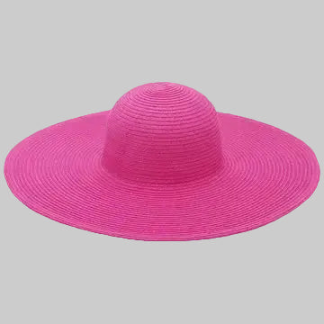 Hot Pink Straw Summer Hat