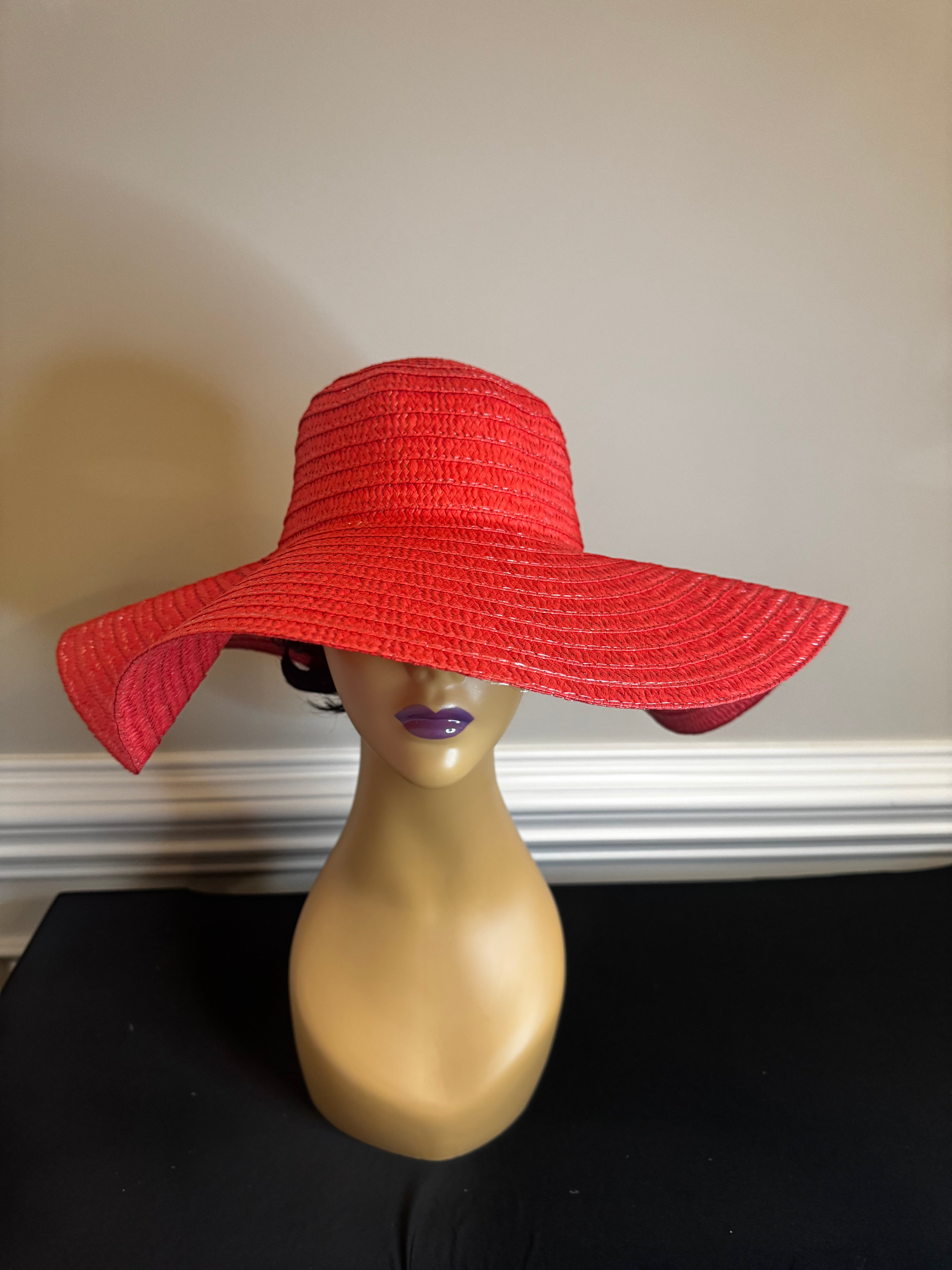 Red Thin & Floppy Beach Hat