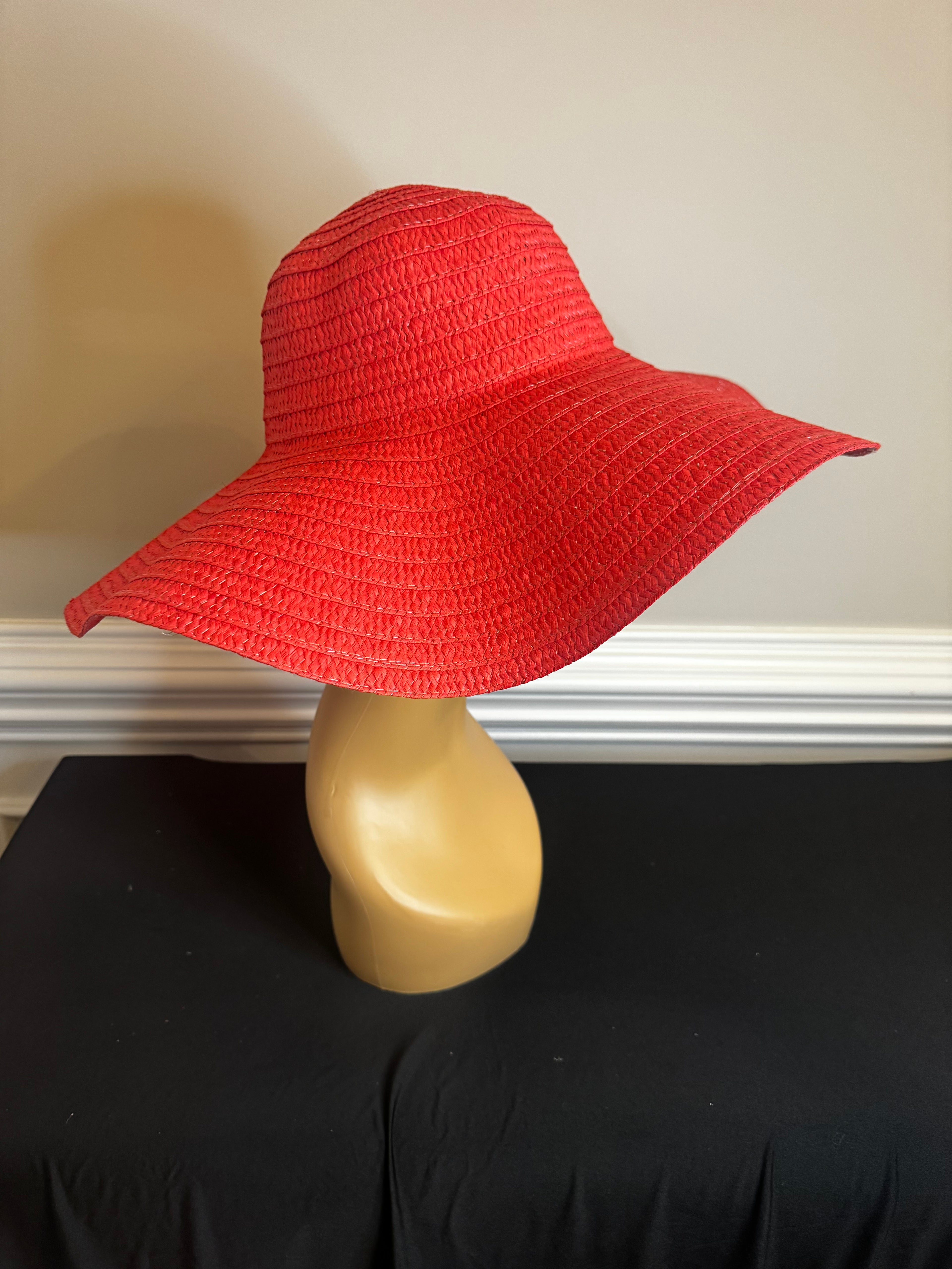 Red Thin & Floppy Beach Hat
