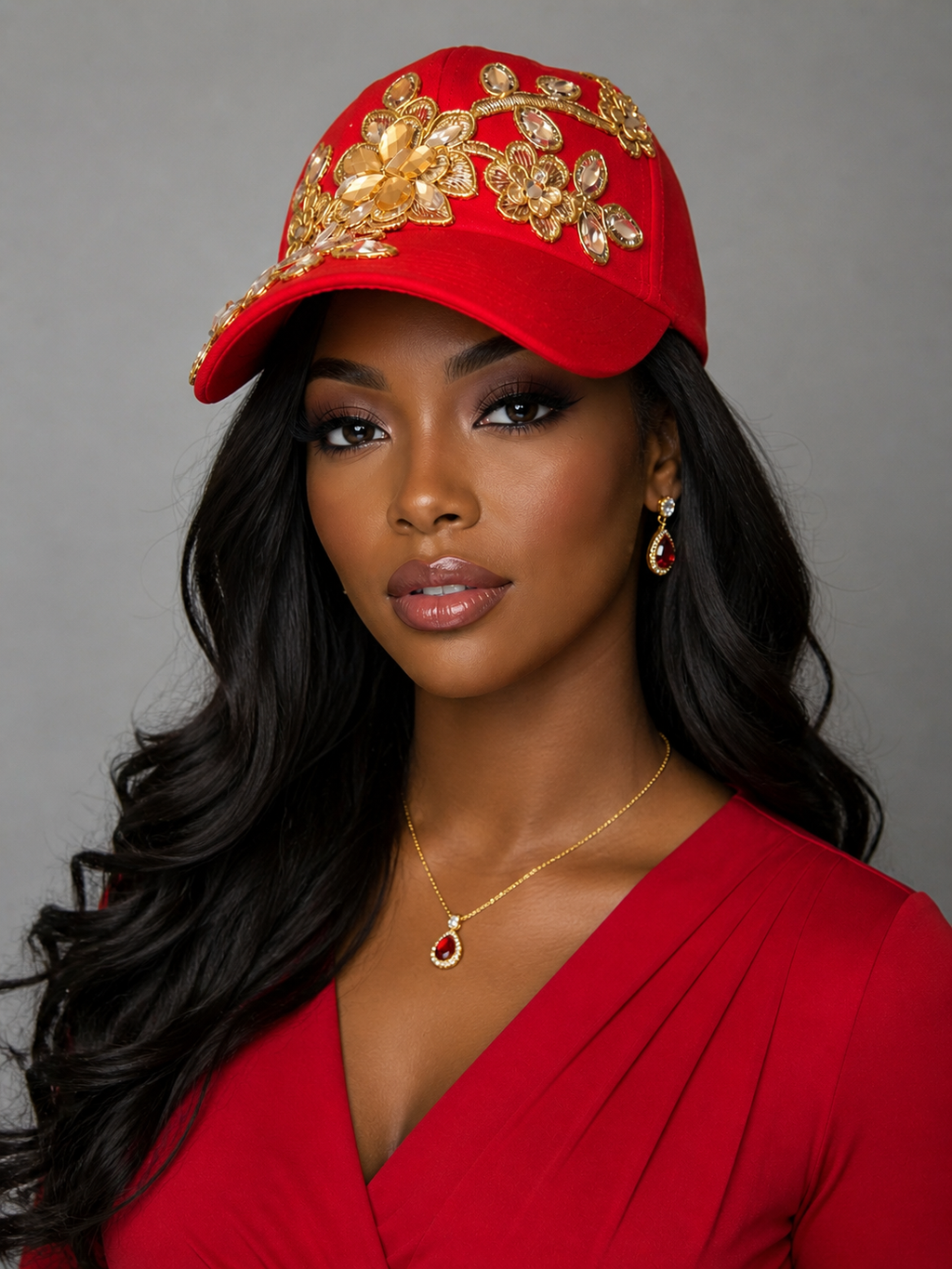 Bejeweled Blossom Cap