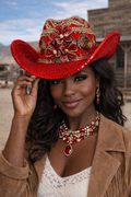Boots On The Ground -Red and Gold Western Crown