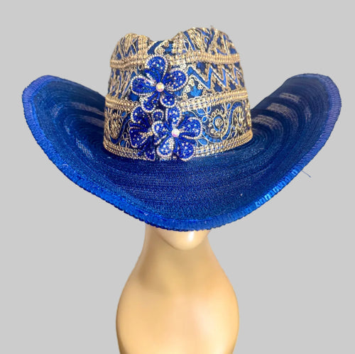 Blue & Gold Western Hat - Boots on the Ground