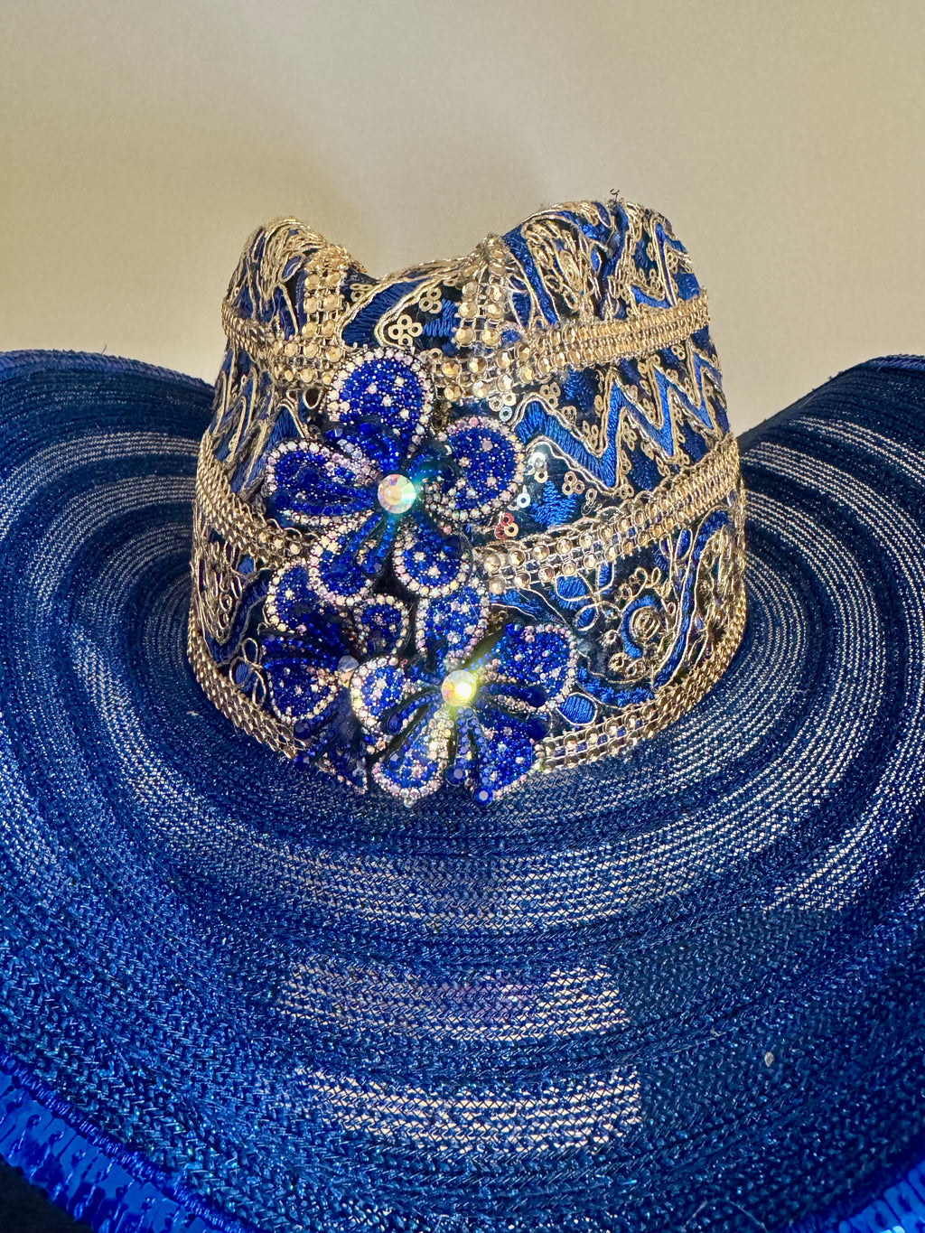 Blue & Gold Western Hat - Boots on the Ground
