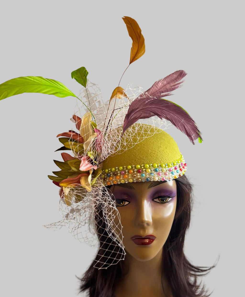 The Emerald Meadow Crown Fascinator Hat - From Nigeria