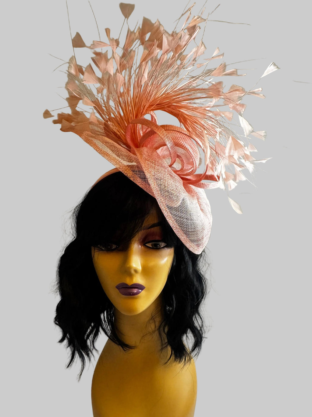 The Pink Salmon Soirée Crown Fascinator