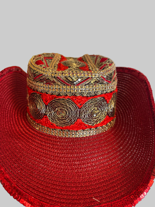 Boots On The Ground -Red and Gold Western Crown